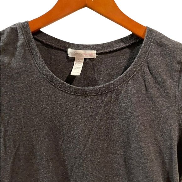 Ambiance Maternity Women’s Top Gray Short Sleeve Shirt Ruched Sides Size: Large - Picture 3 of 6